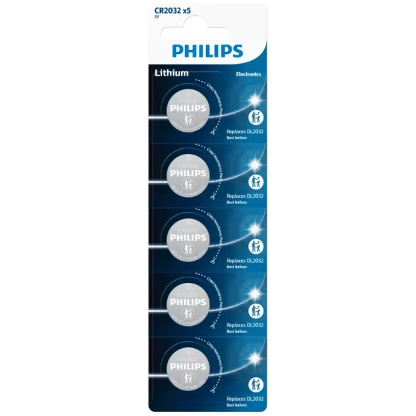 Philips Lithium Coin CR2032 5PK