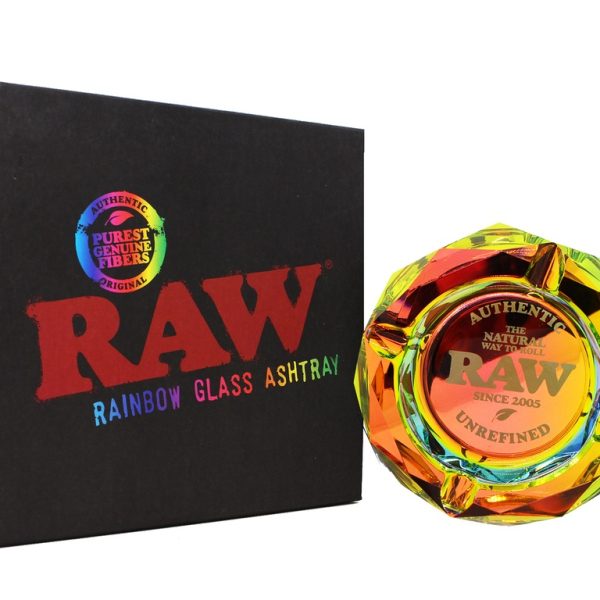 Raw Rainbow Glass Ashtray 1psc