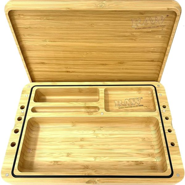 RAW WOODEN ROLLING BOX