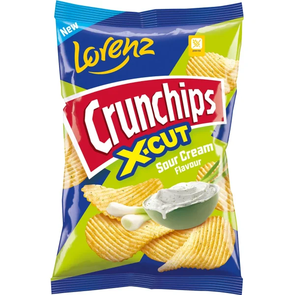 Lorenz Crunchips X-cut Sour Cream 12X 75g