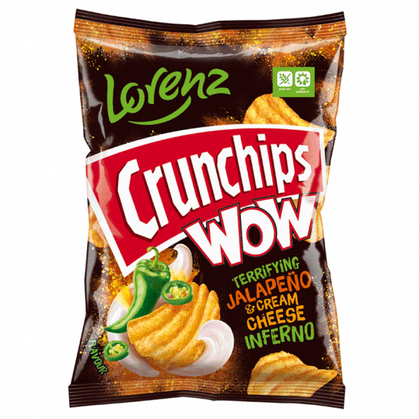 Lorenz Crunchips Wow Jalapeno 12X 80g