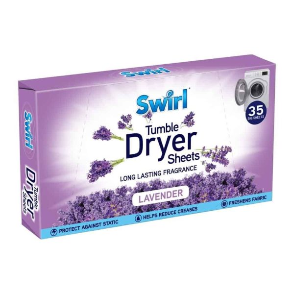 151-SW1013A SWIRL LAUNDRY SHEETS LAVENDER 35pk