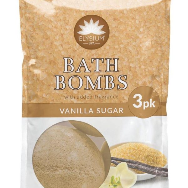 151-ELY1047 ELYSIUM SPA BATH BOMBS VANILLA SUGAR 3 X 50G