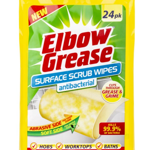 151-EG30 ELBOW GREASE SURFACE SCRUB WIPES 24PK