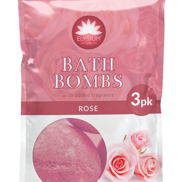 151-ELY1024 ELYSIUM SPA BATH BOMBS ROSE 3 X 50G