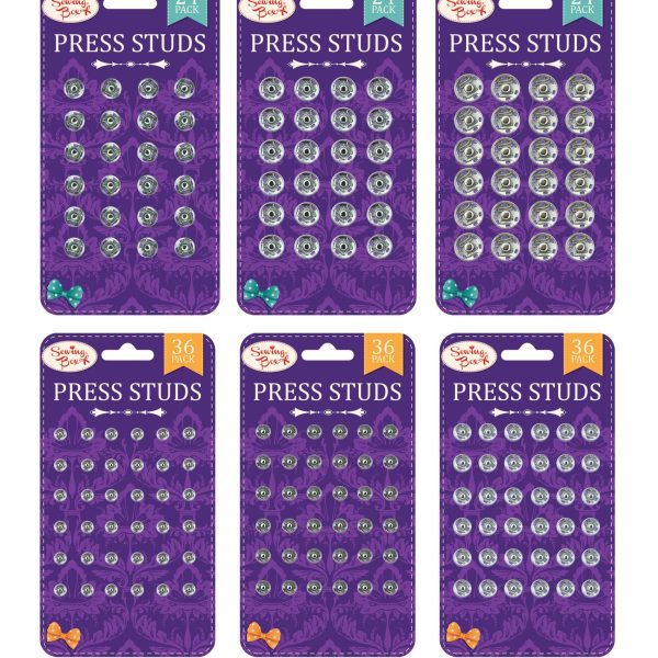 151-KC308C-36 PRESS STUDS ASSORTED