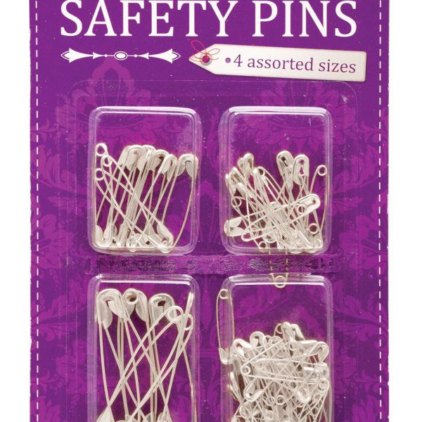 151-KC4078-48A SAFETY PINS - ASS SIZES SILVER