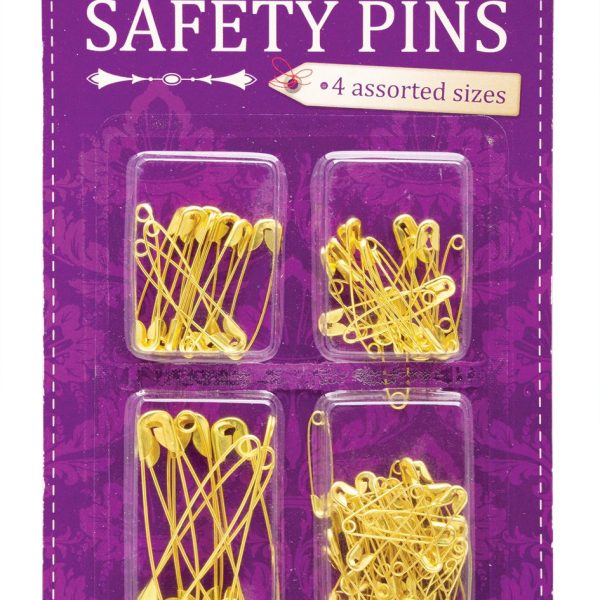 151-KC4079-48A SAFETY PINS-ASS. SIZES GOLD