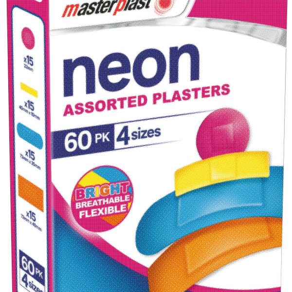 151-MP1096A Neon Assorted Plasters 60PK