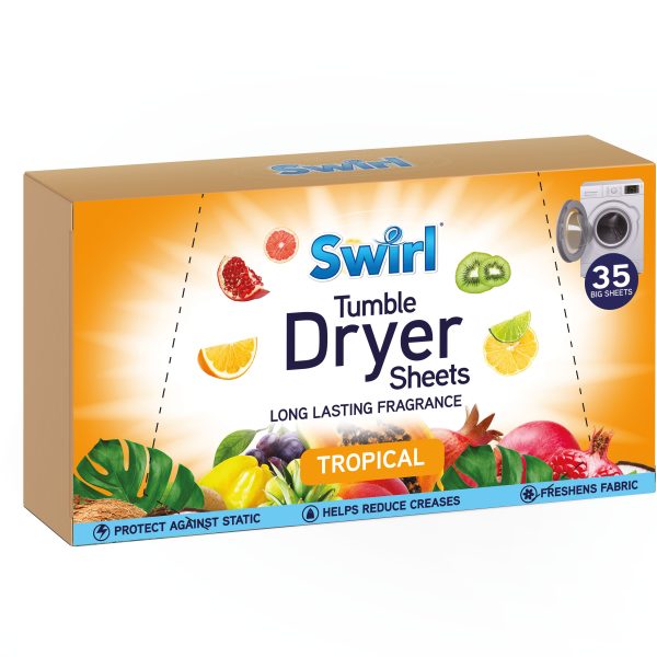 151-SW1014A SWIRL LAUNDRY SHEETS TROPICAL 35PK