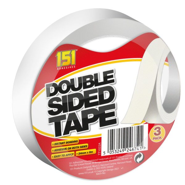 151-TT1022A DOUBLE SIDED TAPE 3PK