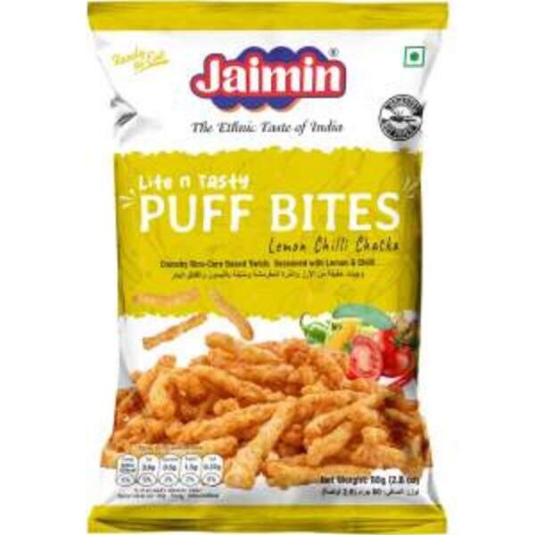 JAIMIN PUFF BITES LEMON CHILLI CHATAKA  6x80g