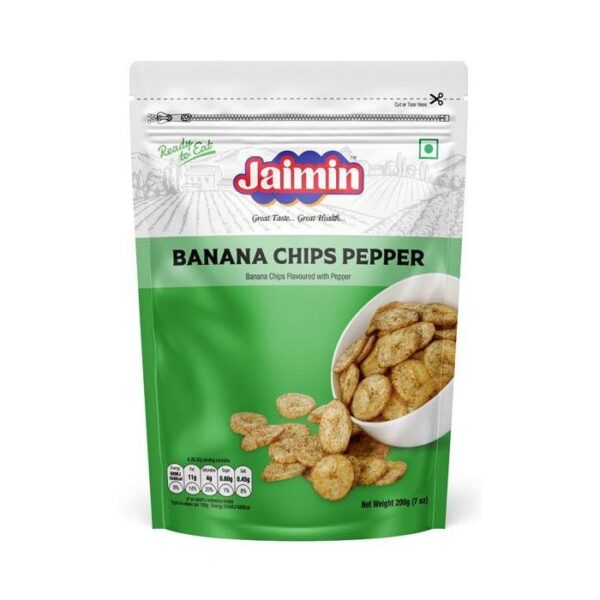 JAIMIN SNACKS BANANA CHIPS-PEPPER 6x200g