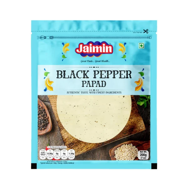 JAIMIN PAPAD BLACK PEPPER 10x200g